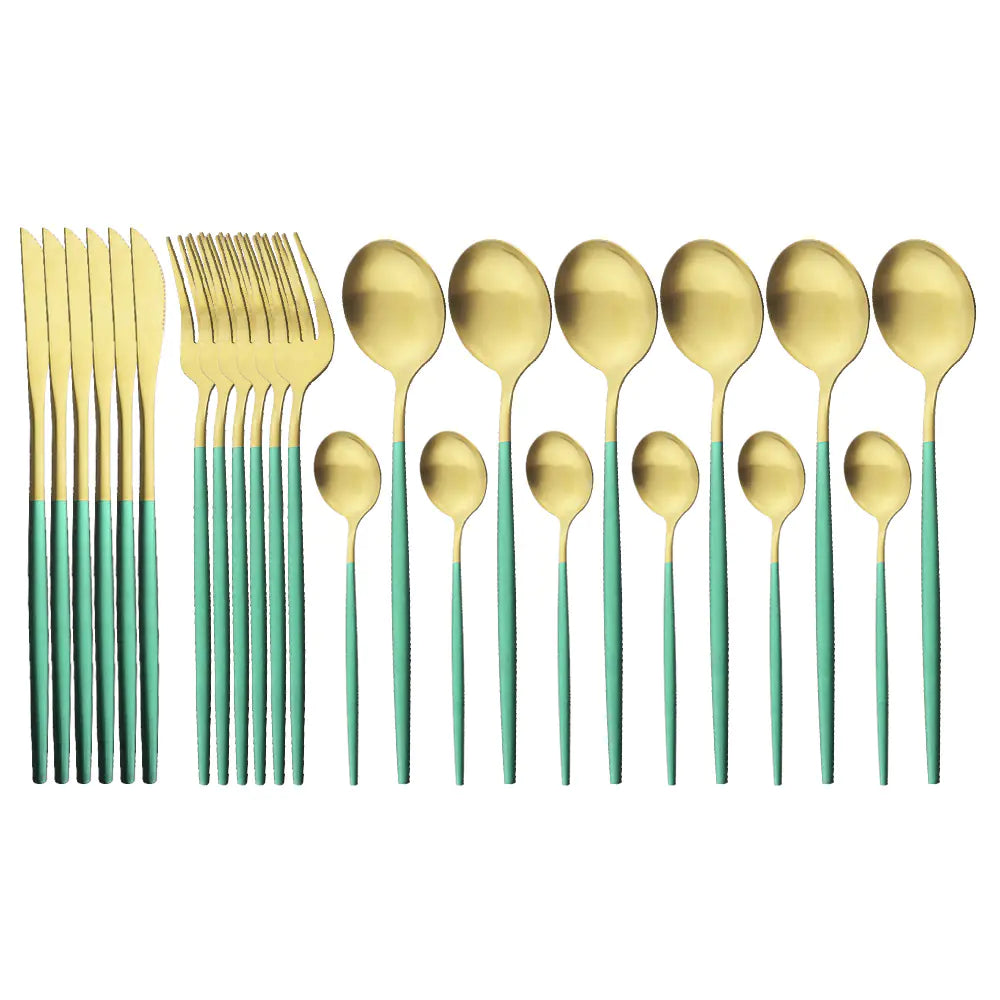 4 pc Matte -Finish Stainless Steel Portuguese Cutlery Set