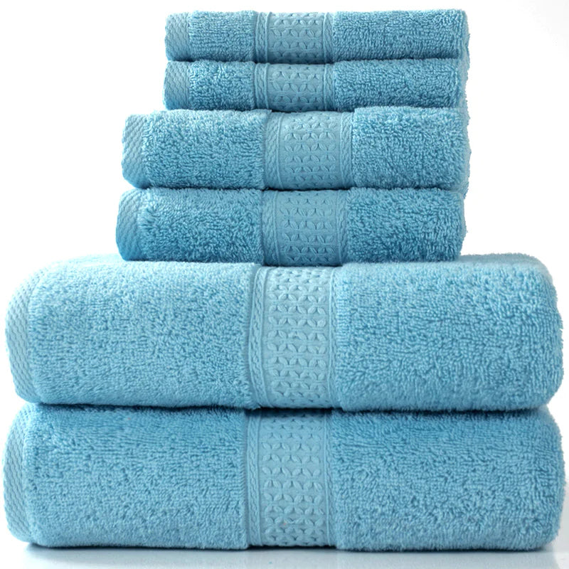 Soft & Stylish 100% Cotton towels - 6 Piece Set