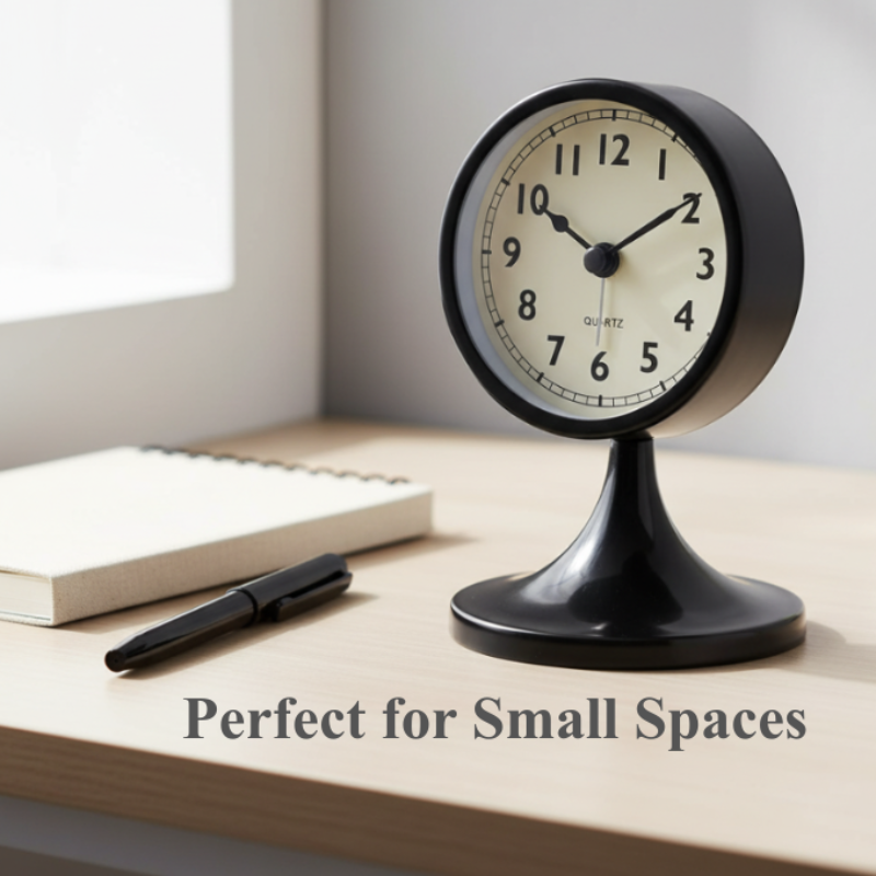 Retro-Style Vintage Metal Alarm Clock – Silent Bedside Clock