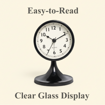 Retro-Style Vintage Metal Alarm Clock – Silent Bedside Clock
