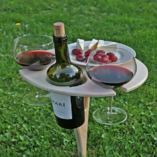 Outdoor Portable Folding Wine Rack Table for two!