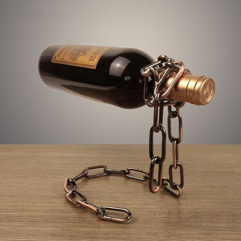Magic Chain Wine Bottle Holder – Floating Illusion Wine Display