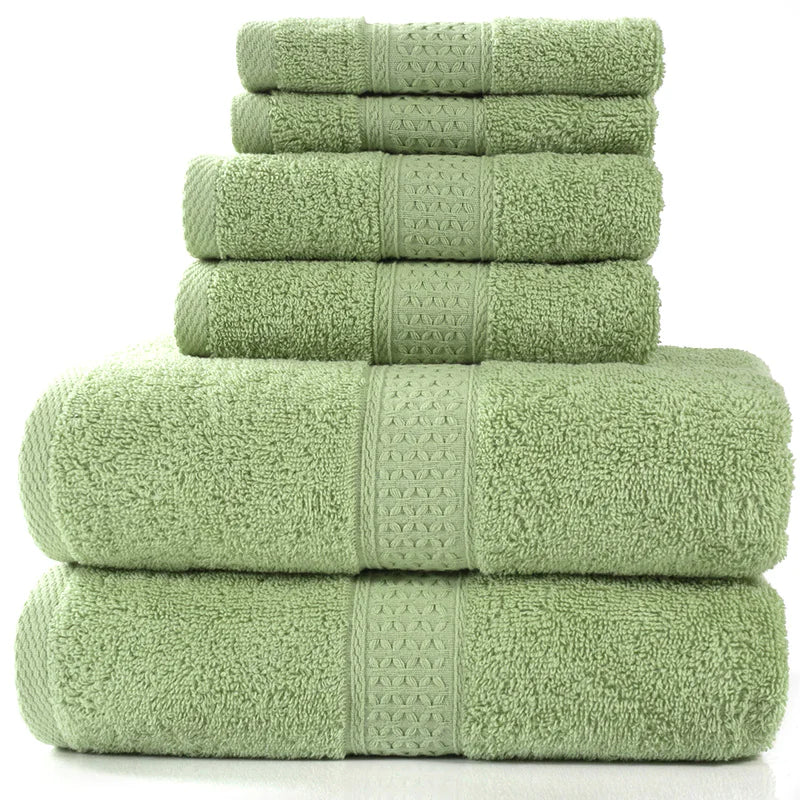 Soft & Stylish 100% Cotton towels - 6 Piece Set