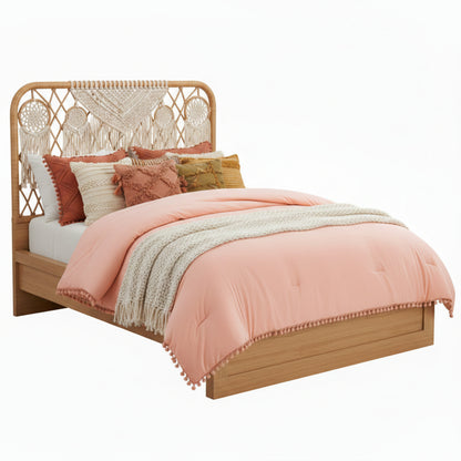Bohemian Pom-Pom Comforter Set – Lightweight, Cozy All-Season Bedding
