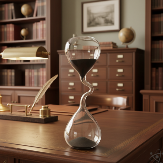 Hand-Crafted Glass Hourglass – Elegant Timer with Artistic Charm