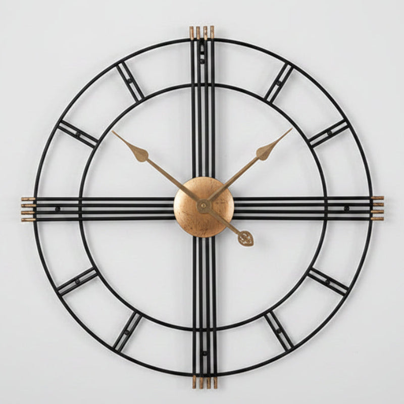 Nordic Iron Wall Clock – Modern Metal Statement Timepiece