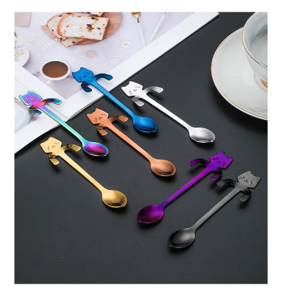 Cat Lovers Stainless Steel Cat Coffee Teaspoon