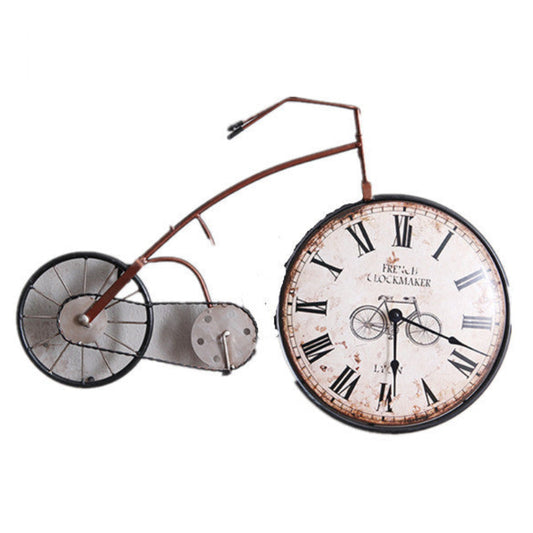 Vintage Bicycle Wall Clock – Statement Iron Timepiece