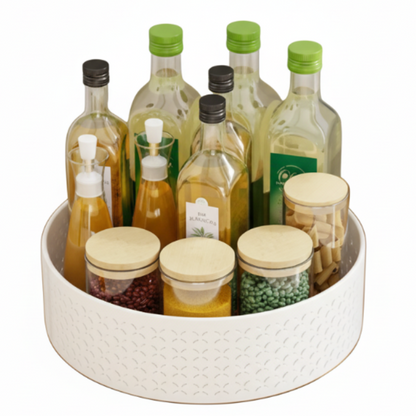 Multi-Level Rotating Kitchen, Bed & Bath Organizer - Stylish Storage