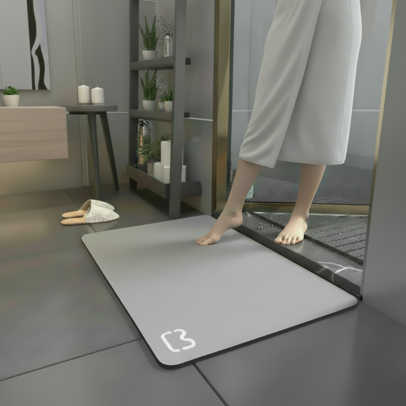 Stylish, Non-Slip Diatom Bathroom Mat - Soft And Quick Drying