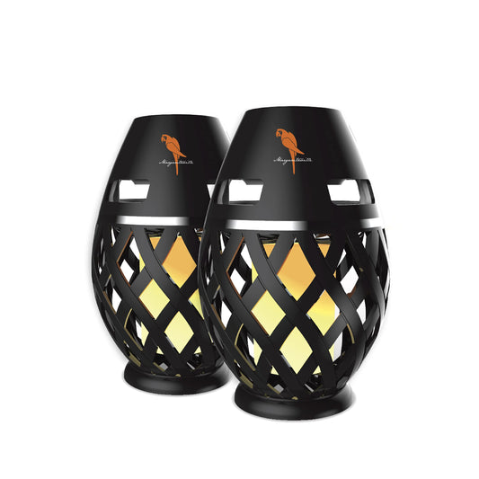Bocinas Bluetooth Tiki Torch - Sin llama, luz cálida LED, juego de 2