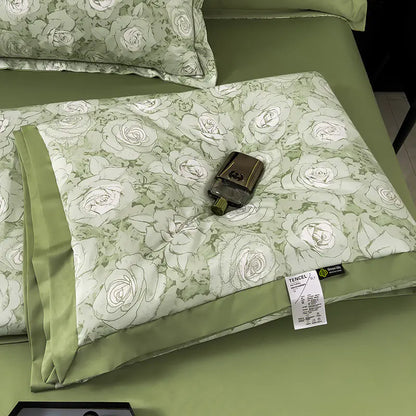Washed Silk Summer Quilt Set - Lightweight, Cooling & Comfortable