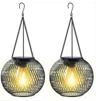 Decorative Hanging Garden Lamps - Vintage Style 2 pc set