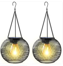 Vintage Metal Solar Hanging Garden Hanging Lamp