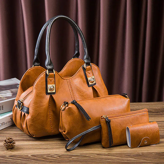 Women's Fall 3 Piece - Tote, Handbag & Crossbody Bag Set