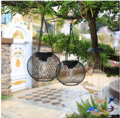 Vintage Metal Solar Hanging Garden Hanging Lamp
