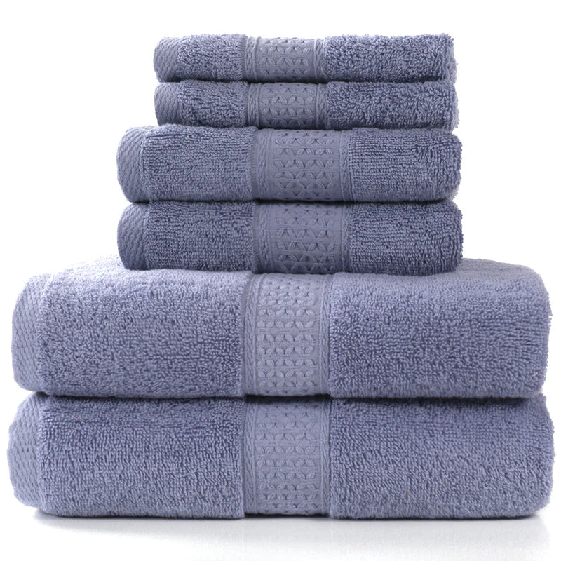 Soft & Stylish 100% Cotton towels - 6 Piece Set