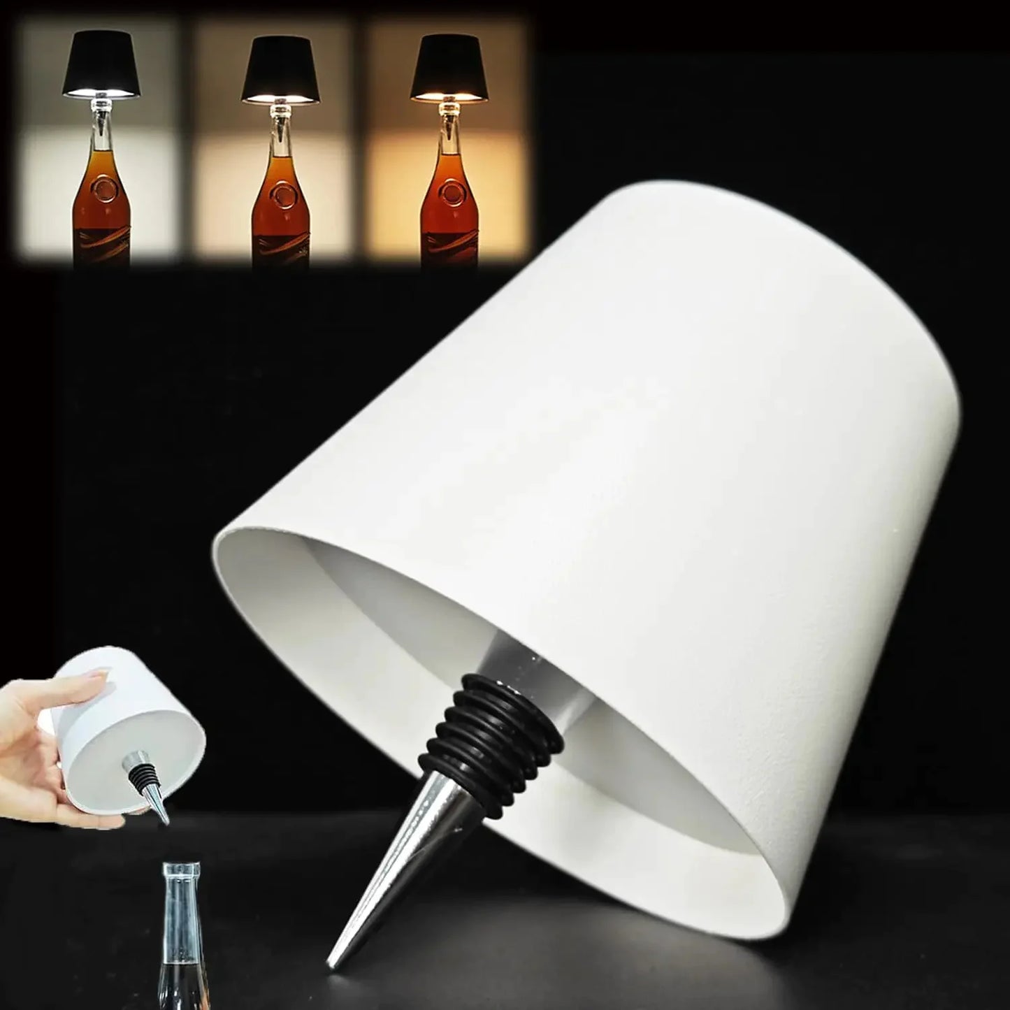 Wine Bottle Lamp Top with Touch Controls