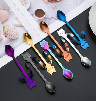 Cat Lovers Stainless Steel Cat Coffee Teaspoon