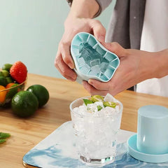 All-In-One Portable Silicone Ice Cube Maker & Bucket