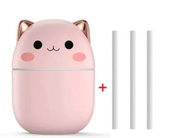 Cute Cat USB Humidifier – Quirky, Quiet, and Clever with Light & Aroma Diffuser – 250ml