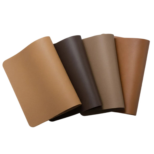 European-Style Faux Leather Placemats Set of 4 – Waterproof, Heat Resistant Table Mats