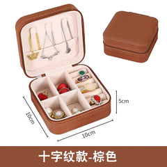 Compact Zipper Jewelry Box: Travel-Friendly Storage