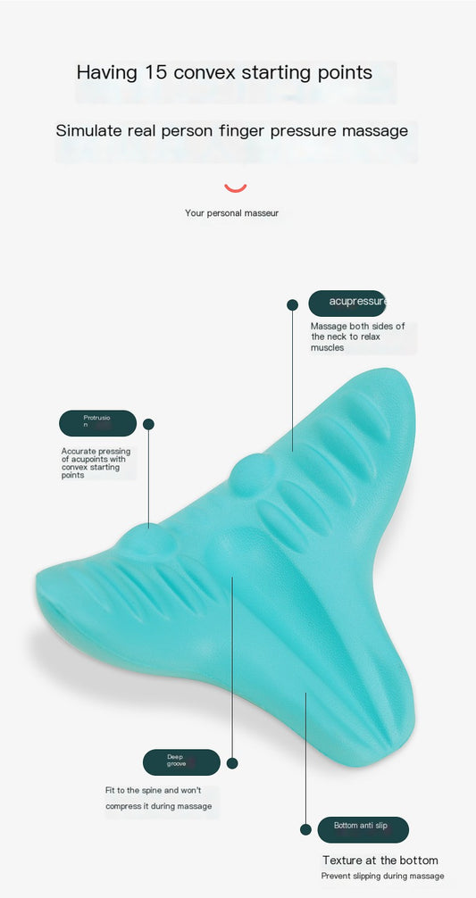 Neck Traction & Massage Pillow for Tension Relief