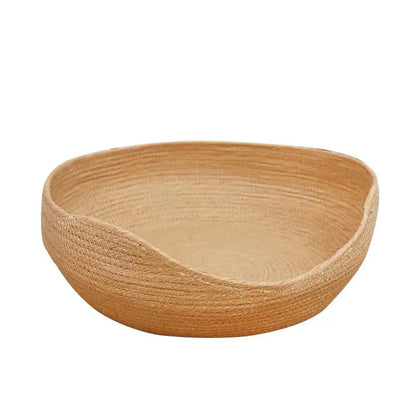Japanese Style Woven Small Pet Bed – Breathable Comfort, Timeless Look