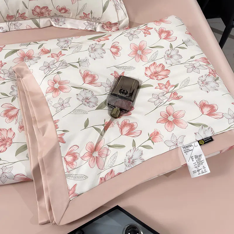Washed Silk Summer Quilt Set - Lightweight, Cooling & Comfortable