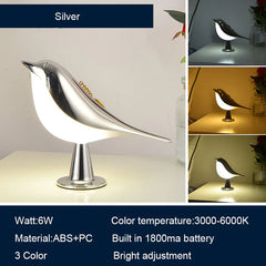Whimsical Magpie Bird Lamp with Aromatherapy, Touch control & LED glow.