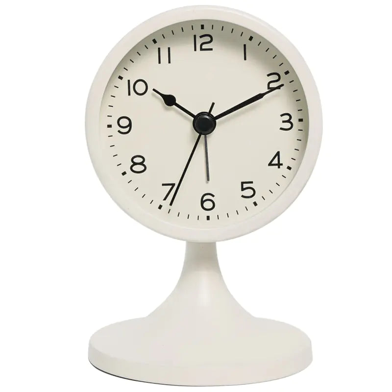 Retro-Style Vintage Metal Alarm Clock – Silent Bedside Clock