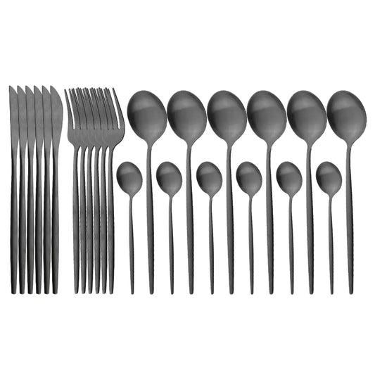4 pc Matte -Finish Stainless Steel Portuguese Cutlery Set