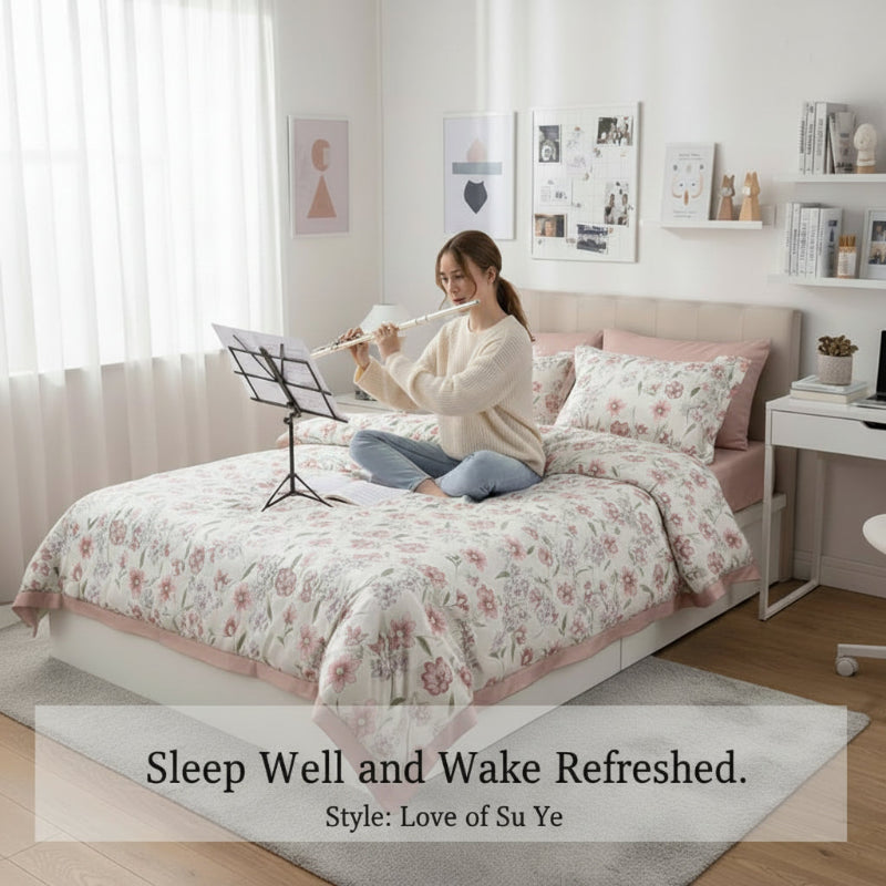 Washed Silk Summer Quilt Set - Lightweight, Cooling & Comfortable