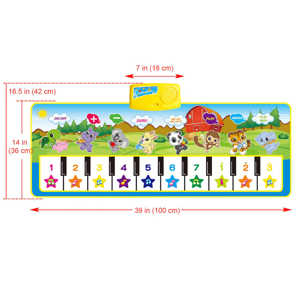 Interactive Musical Piano Mat for Kids, Sound, Color & Creativity