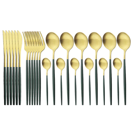 4 pc Matte -Finish Stainless Steel Portuguese Cutlery Set