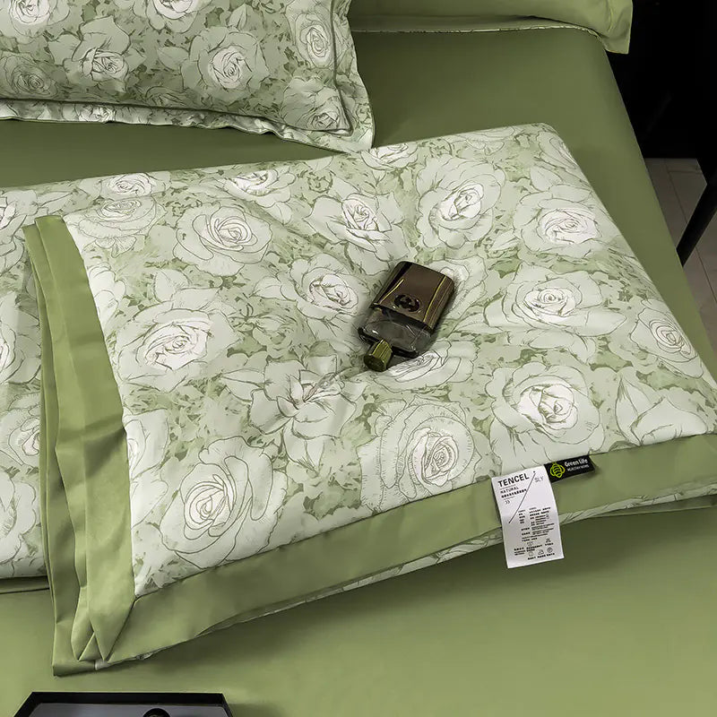 Washed Silk Summer Quilt Set - Lightweight, Cooling & Comfortable