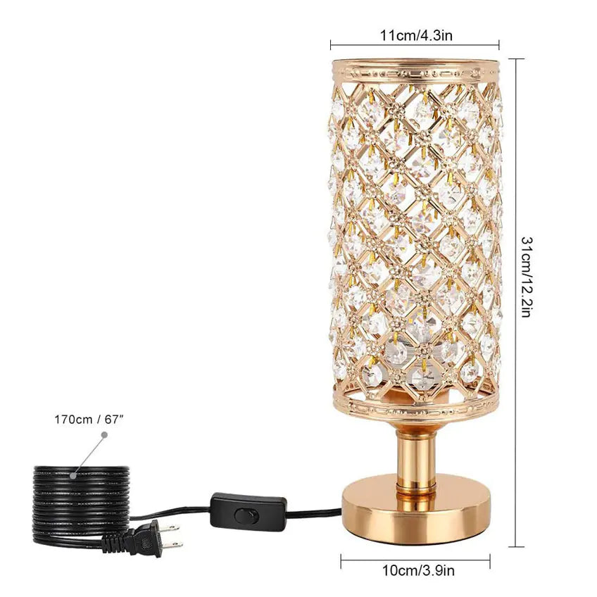 Elegant & Romantic Crystal Table Lamp - Sparkle Up Your Space.