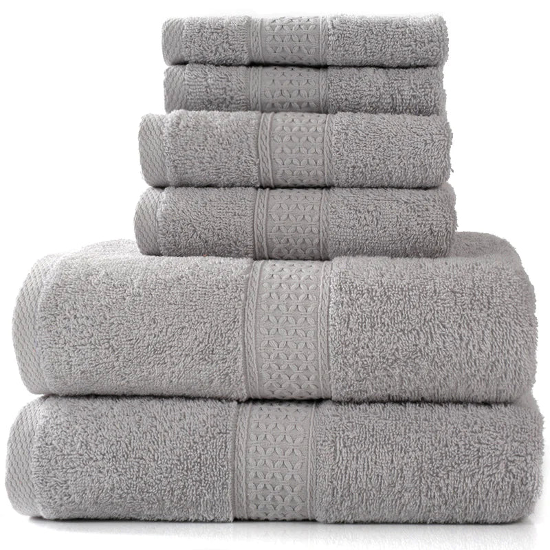 Soft & Stylish 100% Cotton towels - 6 Piece Set