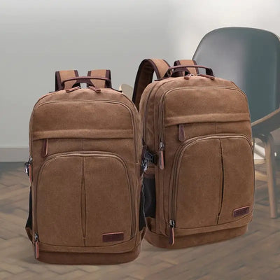Large Capacity Canvas Backpack – Durable, Stylish, Everyday Carry-All for Men & Women