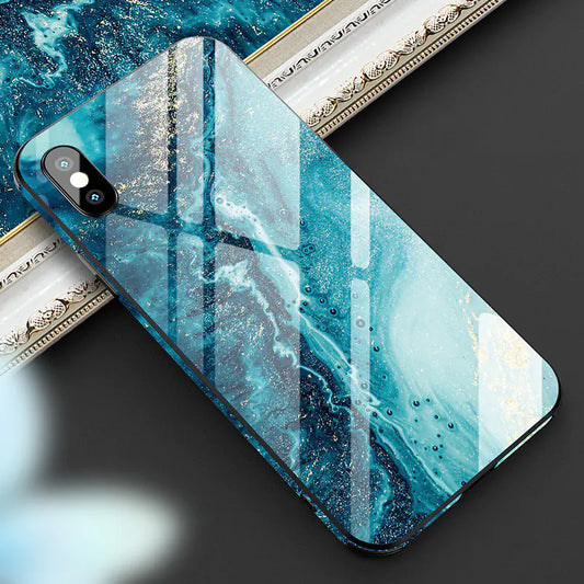 Abstract Art Tempered Glass Painted iPhone Cases