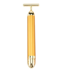 Gold-Plated Vibrating Facial Massager & Beauty Tool – Waterproof Skincare On the Go
