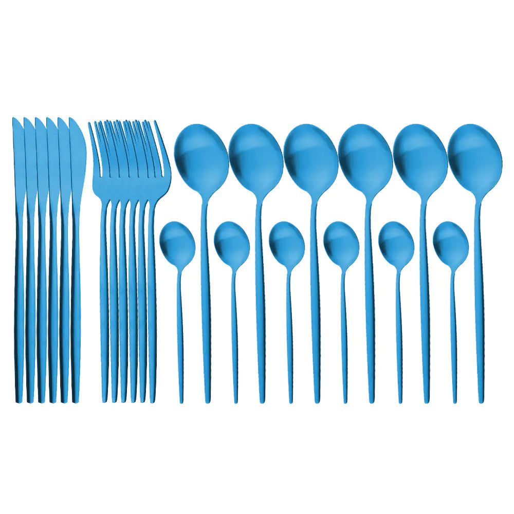 4 pc Matte -Finish Stainless Steel Portuguese Cutlery Set