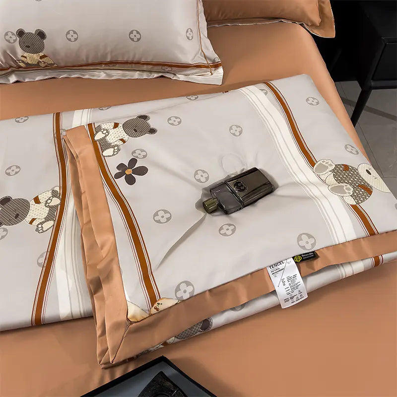 Washed Silk Summer Quilt Set - Lightweight, Cooling & Comfortable