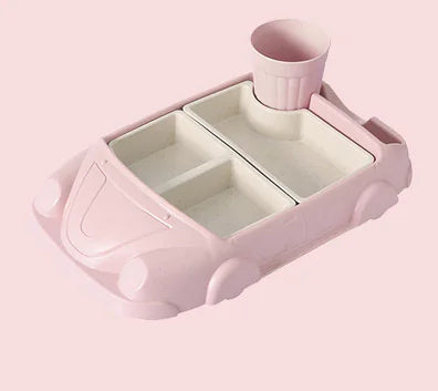 Playful Bamboo Fiber Tableware Set for Kids