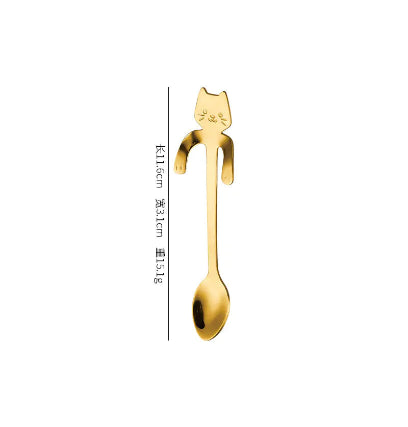 Cat Lovers Stainless Steel Cat Coffee Teaspoon