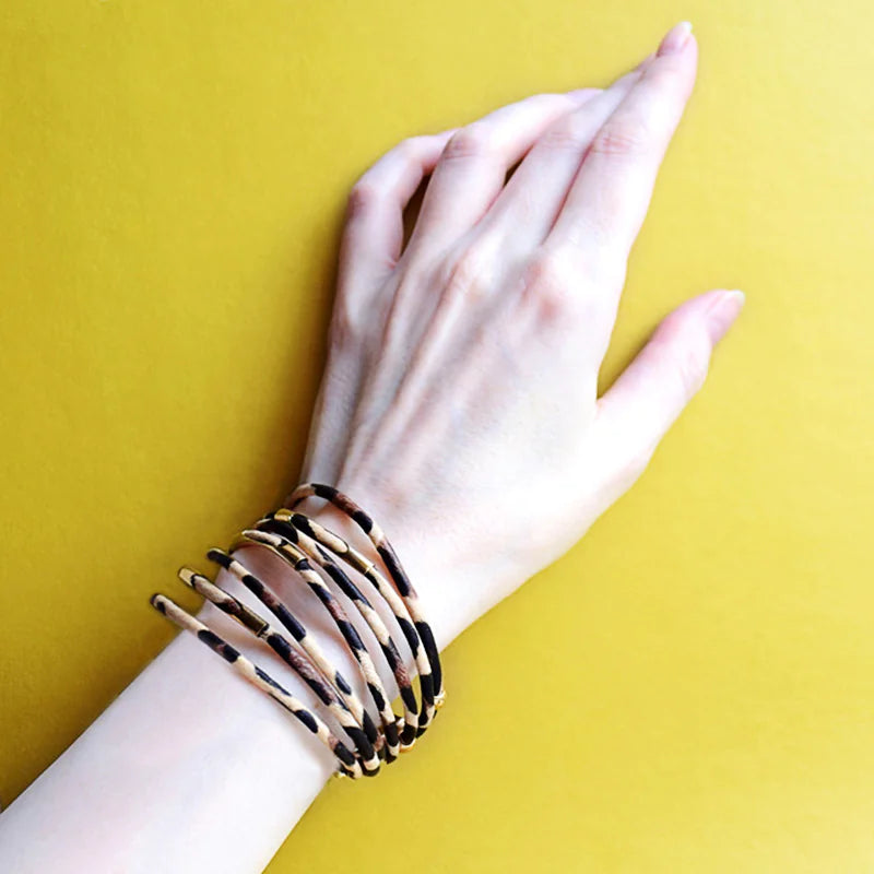 Woman's Bohemian Leopard Print Leather Bracelet