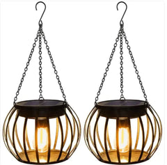 Vintage Metal Solar Hanging Garden Hanging Lamp